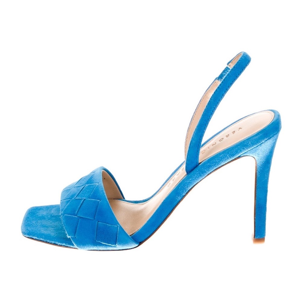 Veronica Beard Augustina Blue Heels 6.5 - Picture 3 of 10